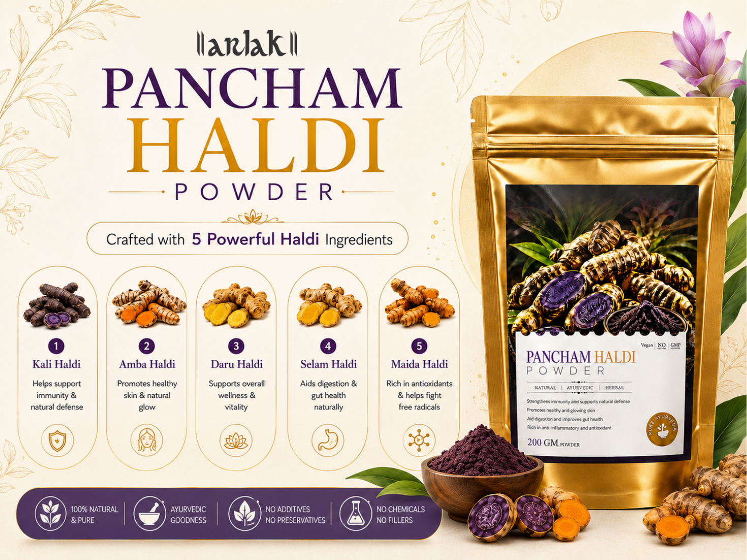 Pancham Haldi Powder – Powerful Blend for Immunity & Wellness - Image 3